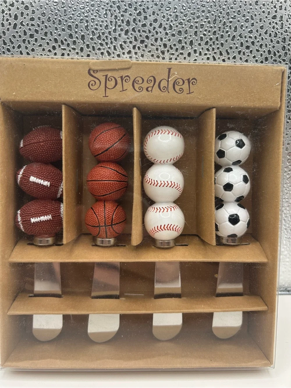 Vtg 4 SUPREME Football Baseball Soccer Basketball Stainless SPORT SPREADERS NEW